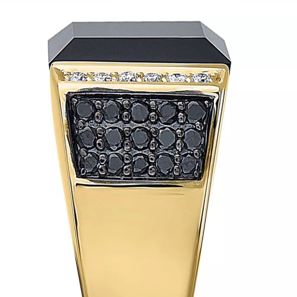 Men’s Size 9 Black Diamond Ring - Picture 3 of 6